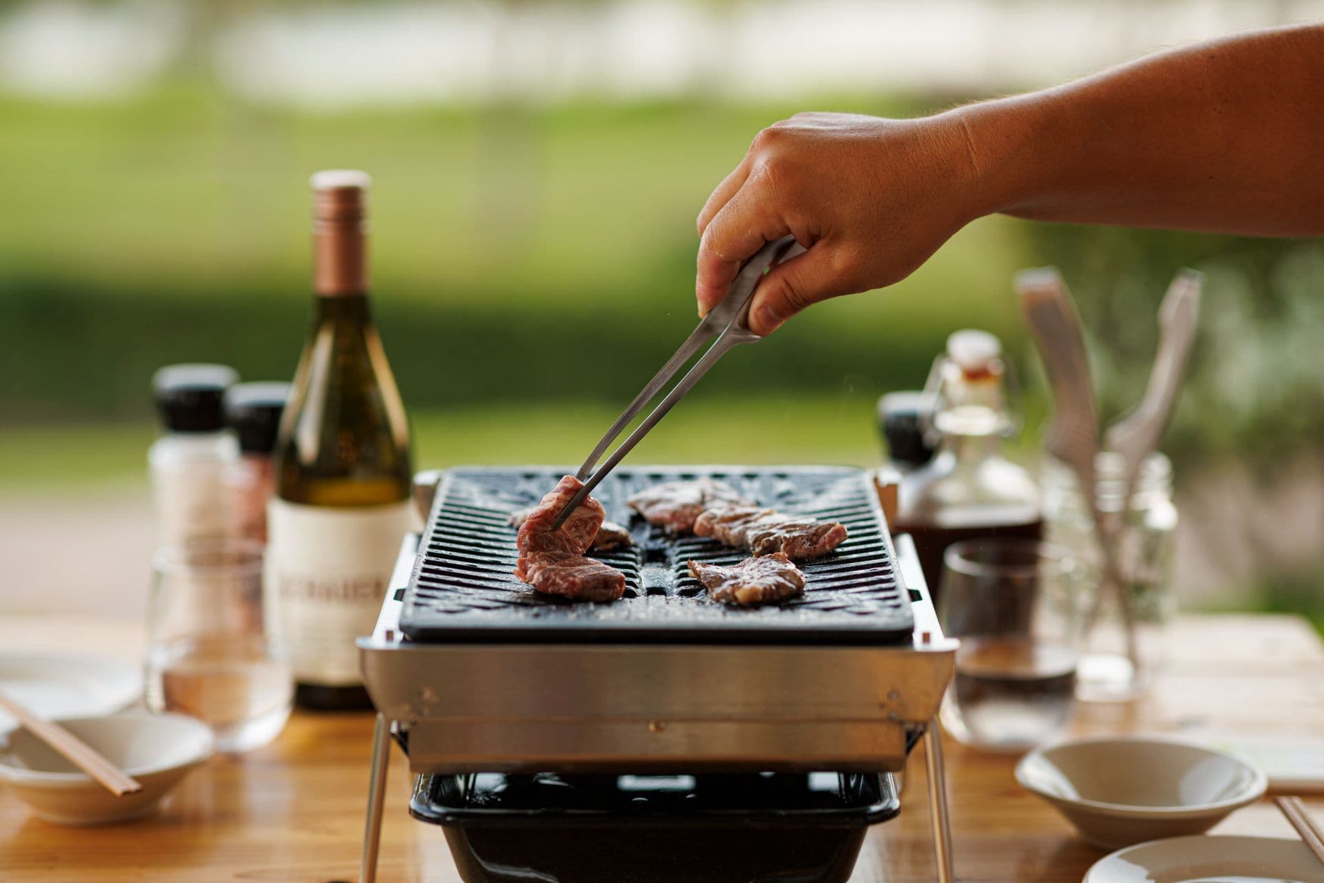 BBQ & Beer Terrace での懇親会の様子
